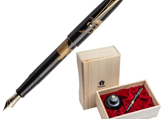 Ручка перьевая Namiki Tradition Crane and turtle цвет чернил черный цвет корпуса черный